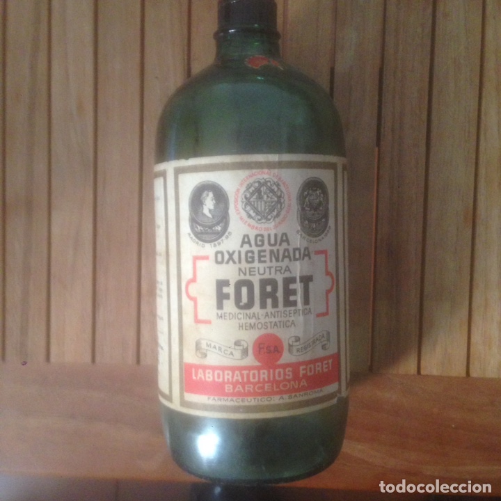 Antig&uuml;edades: Botella Agua Oxigenada 1/2 litro - Foto 1
