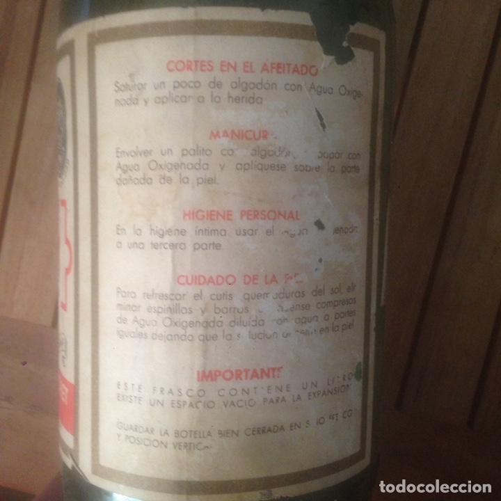 Antig&uuml;edades: Botella Agua Oxigenada 1/2 litro - Foto 3