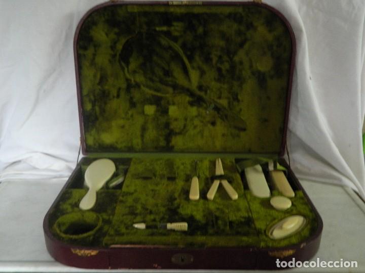 Antig&uuml;edades: ESTUCHE ANTIGUO DE TOCADOR - Foto 9