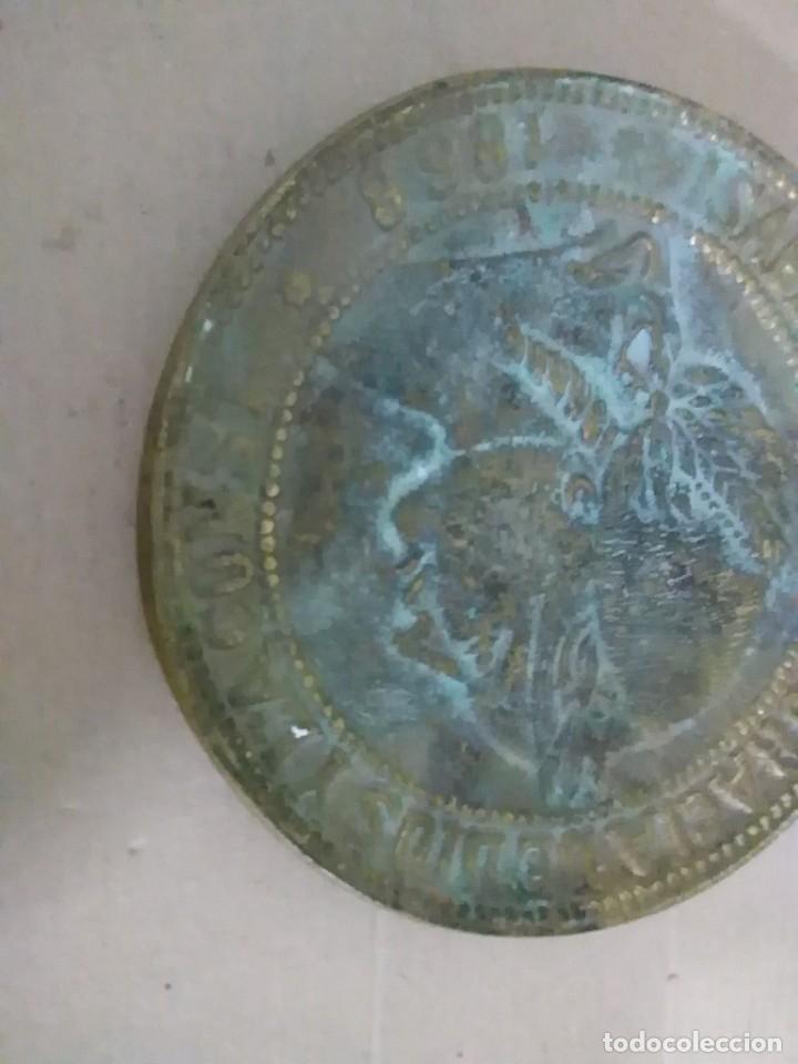 Antig&uuml;edades: Plato bronce Isabel ii 14 ctms - Foto 3
