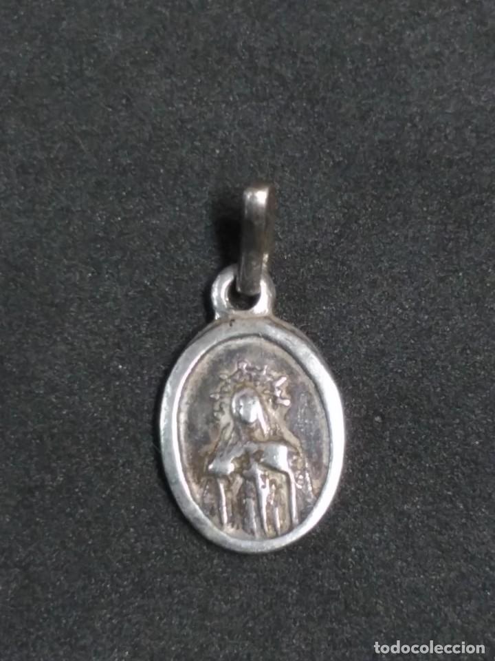 Antig&uuml;edades: MEDALLA DE PLATA VIRGEN MARIA - Foto 1