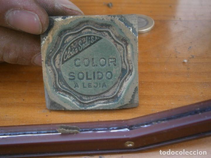Antiquit&eacute;s: &iexcl;&iexcl;PRECIOSO MOLDE DE IMPRENTA A&Ntilde;OS 40 50 &iexcl;&iexcl;COLOR SOLIDO LEJIA