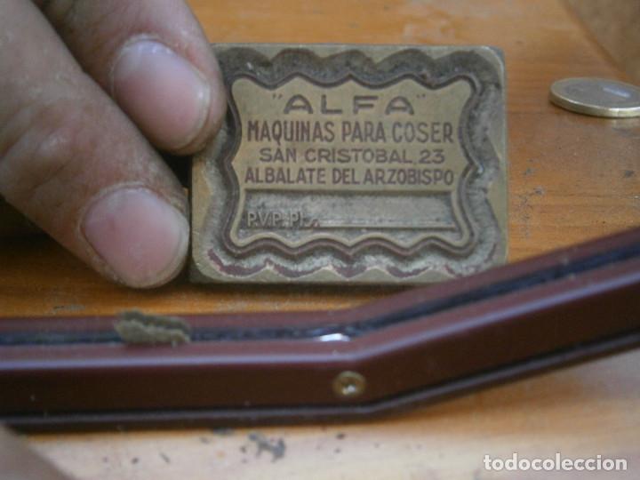 Antiguidades: &iexcl;&iexcl;precioso molde de imprenta a&ntilde;os 40 50 &iexcl;&iexcl;alfa&iexcl;&iexcl;maquinas para coser&iexcl;&iexcl;albalate del azobispo&iexcl;&iexcl;