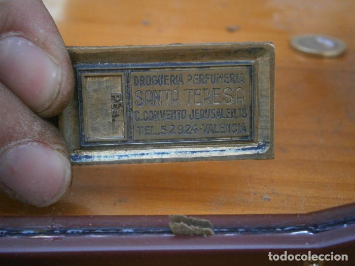 Antiquit&eacute;s: &iexcl;&iexcl;precioso molde de imprenta a&ntilde;os 40 50 &iexcl;&iexcl;DROGUERIA ,PERFUMERIA&iexcl;&iexcl;,,VALENCIA&iexcl;&iexcl;