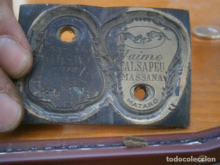 Antiquit&eacute;s: &iexcl;&iexcl;precioso molde de imprenta a&ntilde;os 40 50 &iexcl;&iexcl;JAIME&iexcl;&iexcl;CALSAPEU,,,,&iexcl;&iexcl;&iexcl;MATARO&iexcl;&iexcl;&iexcl;