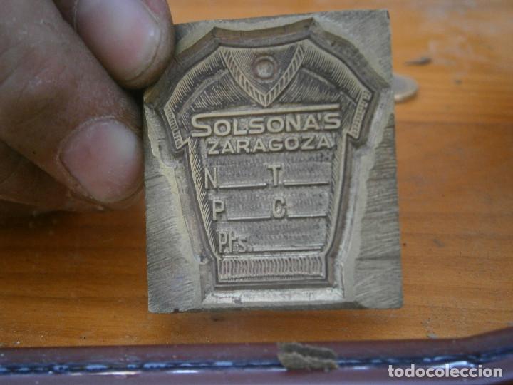 Antiquit&eacute;s: &iexcl;&iexcl;precioso molde de imprenta a&ntilde;os 40 50 &iexcl;&iexcl;SOLSONAS''ZARAGOZA&iexcl;&iexcl;