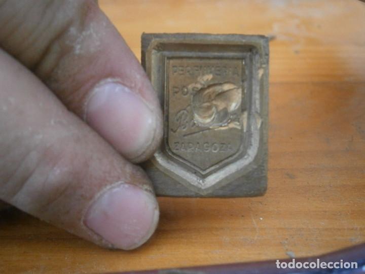 Antiquit&eacute;s: &iexcl;&iexcl;precioso molde de imprenta a&ntilde;os 40 50 &iexcl;&iexcl;PERFUMERIA &iexcl;&iexcl;&iexcl;&iexcl;ZARAGOZA&iexcl;