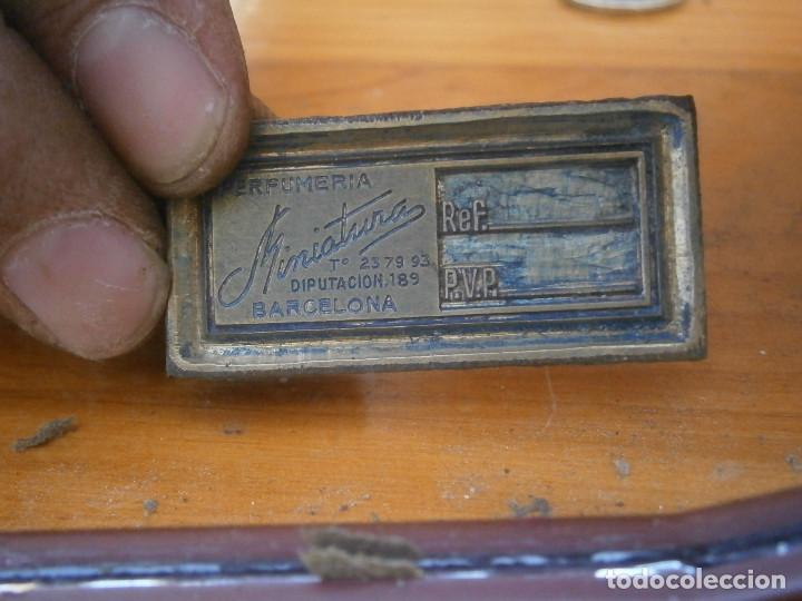 Antiquit&eacute;s: &iexcl;&iexcl;precioso molde de imprenta a&ntilde;os 40 50 &iexcl;&iexcl;PERFUMERIA MINIATURA&iexcl;&iexcl;&iexcl;&iexcl;BARCELONA''