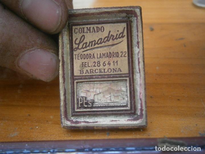 Antiquit&eacute;s: &iexcl;&iexcl;precioso molde de imprenta a&ntilde;os 40 50 &iexcl;&iexcl;COLMADO&iexcl;LAMADRID,TEODORA &iexcl;&iexcl;&iexcl;BARCELONA&iexcl;&iexcl;
