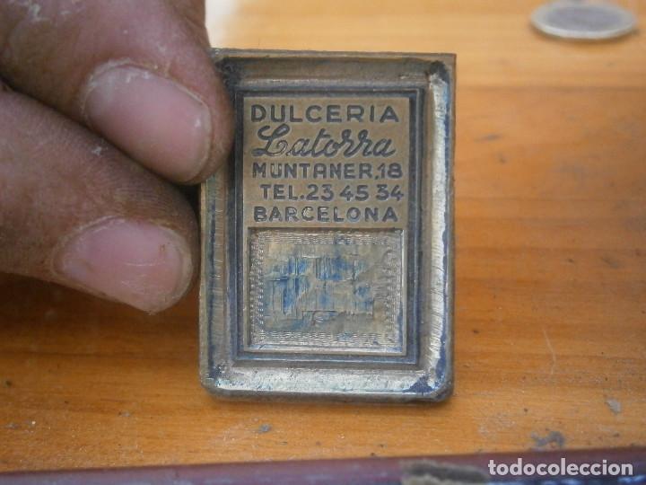 Antiquit&eacute;s: &iexcl;&iexcl;precioso molde de imprenta a&ntilde;os 40 50 &iexcl;&iexcl;DULCINEA,LA TORRA ,MUNTANER,BARCELONA&iexcl;&iexcl;