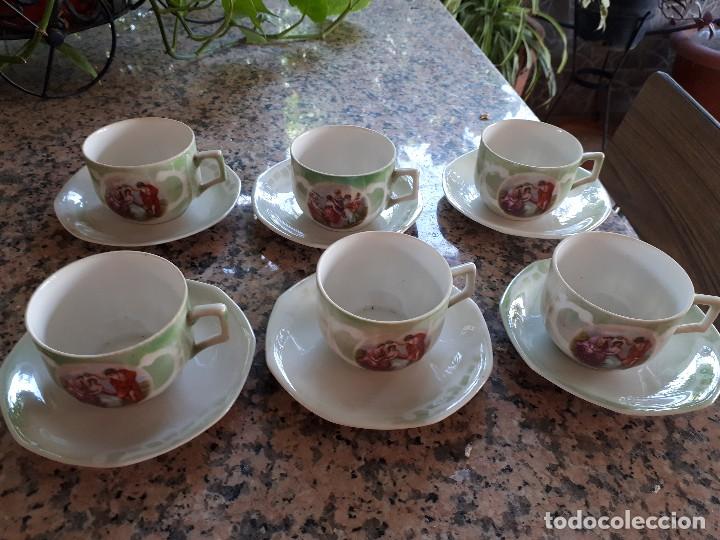 Antig&uuml;edades: antiguo juego de tazas - Foto 2