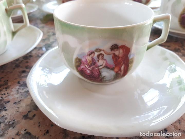 Antig&uuml;edades: antiguo juego de tazas - Foto 3