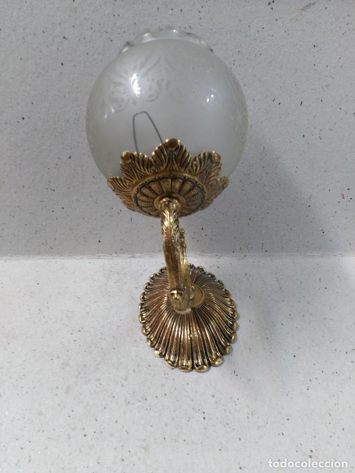 Antig&uuml;edades: APLIQUE DE PARED EN BRONCE Y CRISTAL, 1 LUZ - Foto 7