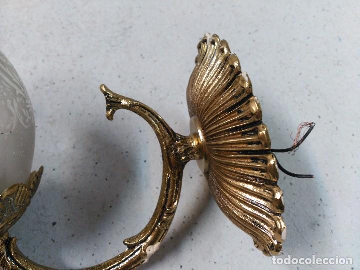 Antig&uuml;edades: APLIQUE DE PARED EN BRONCE Y CRISTAL, 1 LUZ - Foto 11