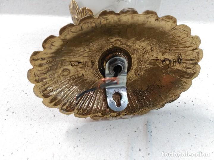 Antig&uuml;edades: APLIQUE DE PARED EN BRONCE Y CRISTAL, 1 LUZ - Foto 12
