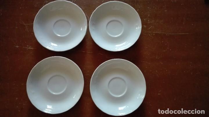 Antig&uuml;edades: Cuatro platos de cafe marca Bidasoa. - Foto 1