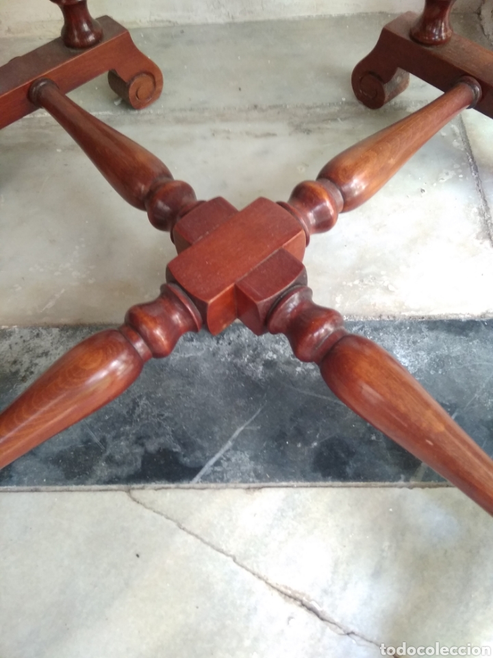 Antig&uuml;edades: Macetero de madera y bronce - Foto 4