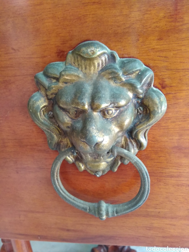 Antig&uuml;edades: Macetero de madera y bronce - Foto 6