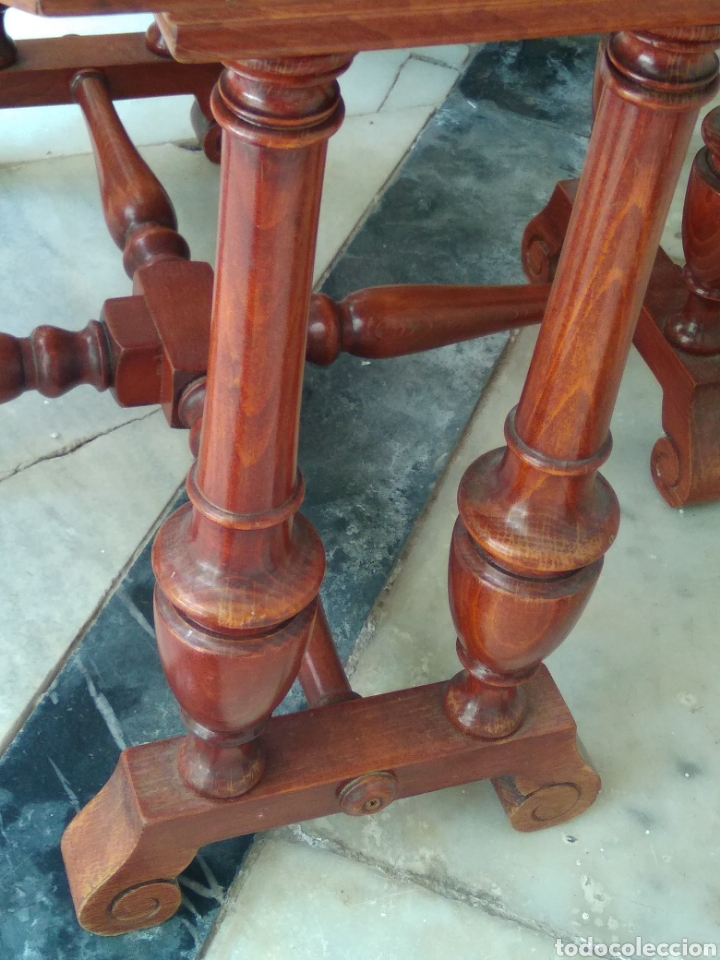 Antig&uuml;edades: Macetero de madera y bronce - Foto 7