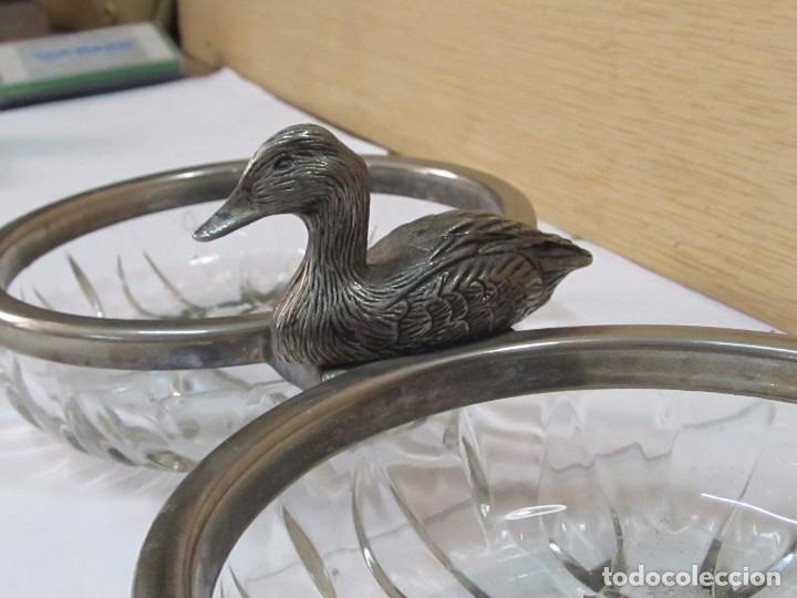 Antig&uuml;edades: FIGURA DE ALPACA PLATEADA CON DOS PLATOS - Foto 5