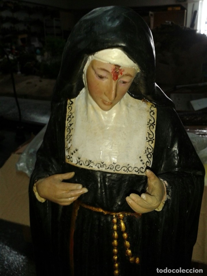 Antig&uuml;edades: Santa Rita de 50 cm. en pasta - Foto 10