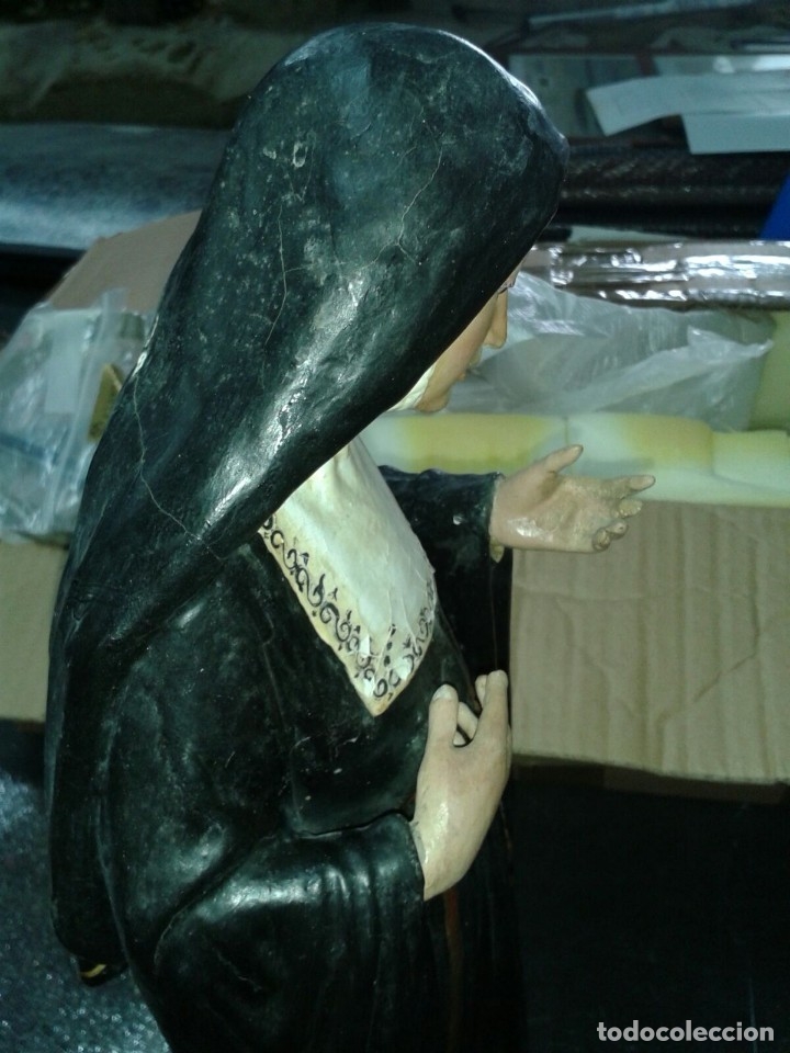 Antig&uuml;edades: Santa Rita de 50 cm. en pasta - Foto 12