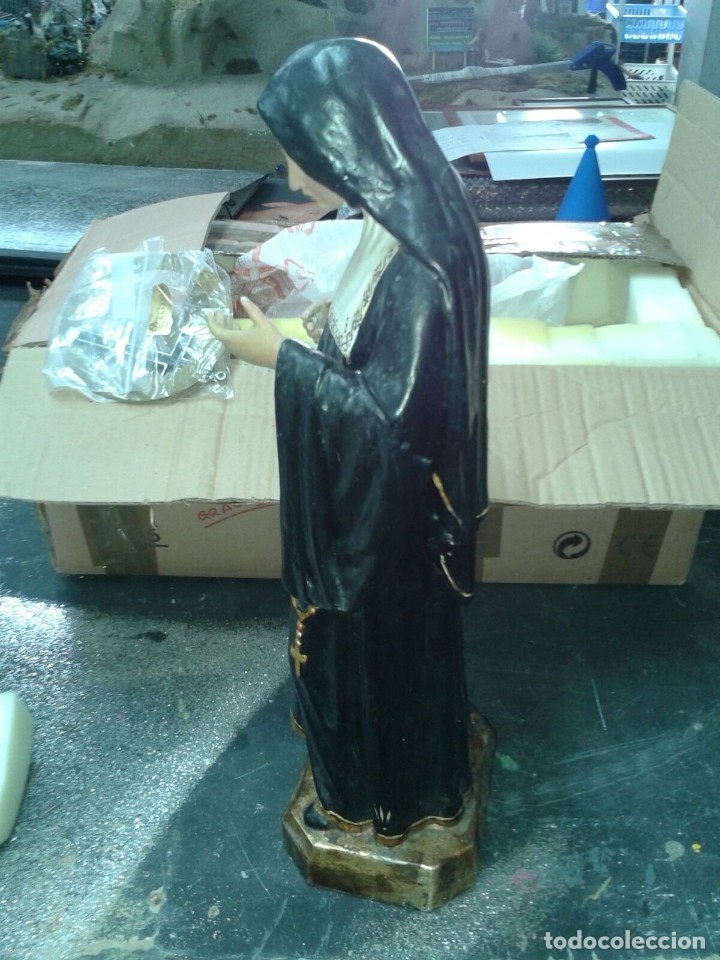 Antig&uuml;edades: Santa Rita de 50 cm. en pasta - Foto 16
