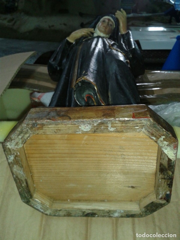 Antig&uuml;edades: Santa Rita de 50 cm. en pasta - Foto 17