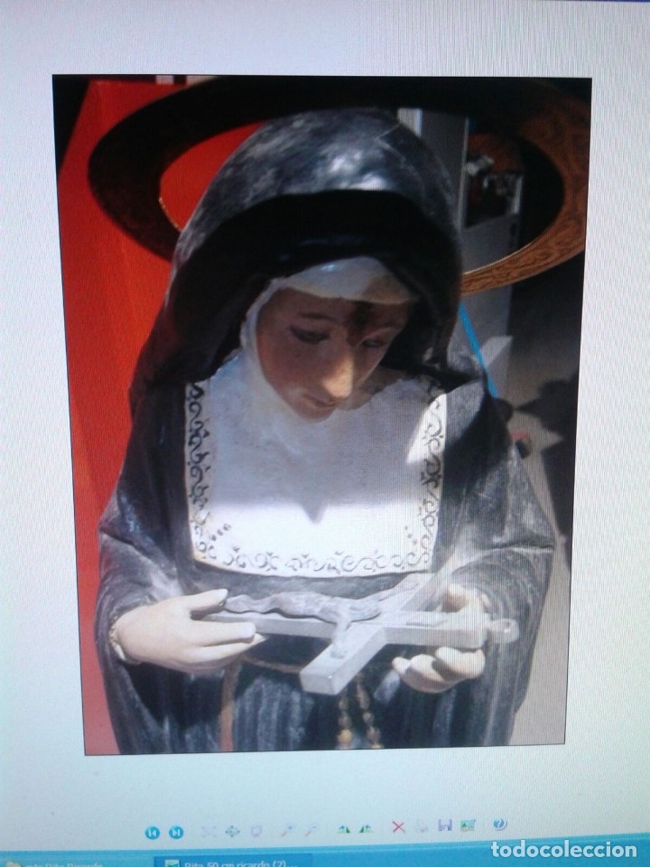 Antig&uuml;edades: Santa Rita de 50 cm. en pasta - Foto 22