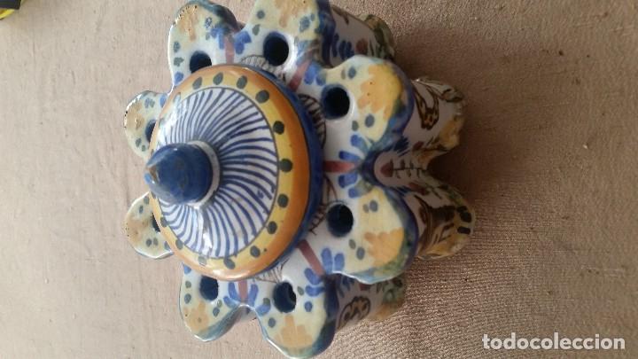 Antig&uuml;edades: TINTERO EN CERAMICA DE MANISES - Foto 1
