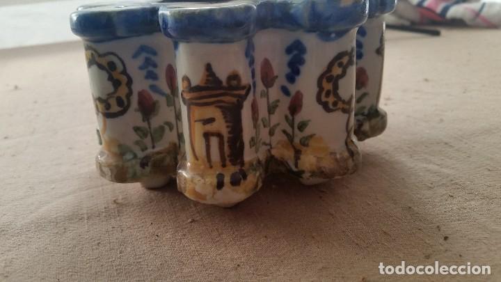 Antig&uuml;edades: TINTERO EN CERAMICA DE MANISES - Foto 3