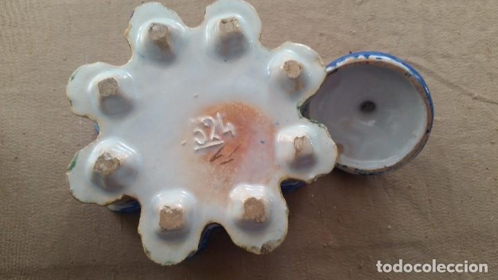 Antig&uuml;edades: TINTERO EN CERAMICA DE MANISES - Foto 6