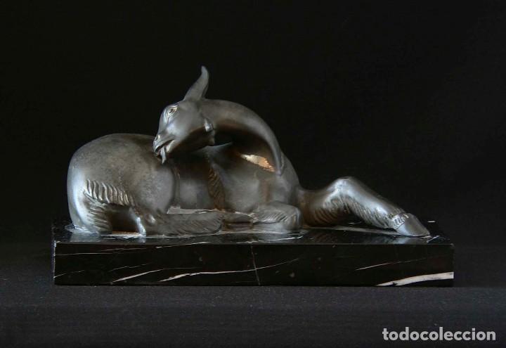 Antig&uuml;edades: ESCULTURA ART-DEC&Oacute; CABRA - Foto 1