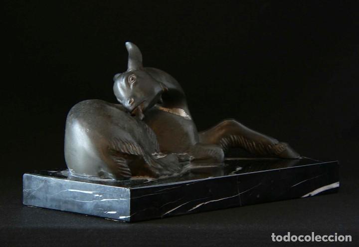 Antig&uuml;edades: ESCULTURA ART-DEC&Oacute; CABRA - Foto 2