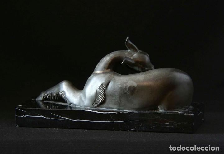 Antig&uuml;edades: ESCULTURA ART-DEC&Oacute; CABRA - Foto 3