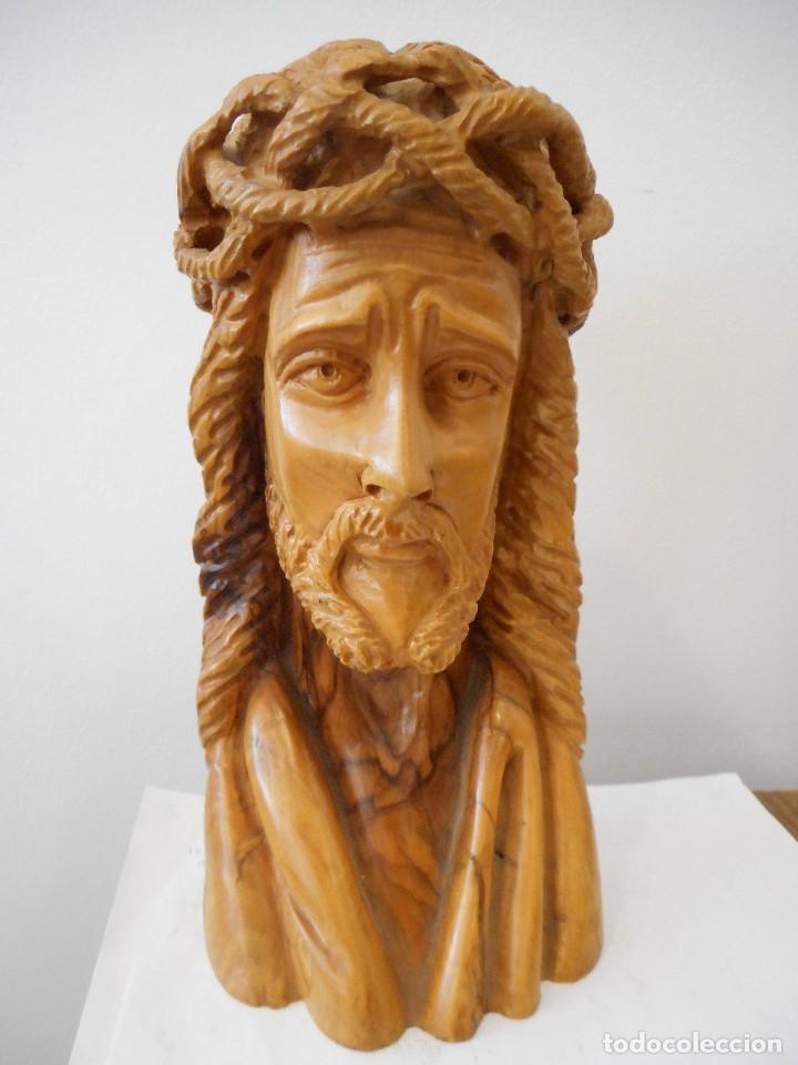 Antig&uuml;edades: Busto en madera de Jesucristo - Foto 1