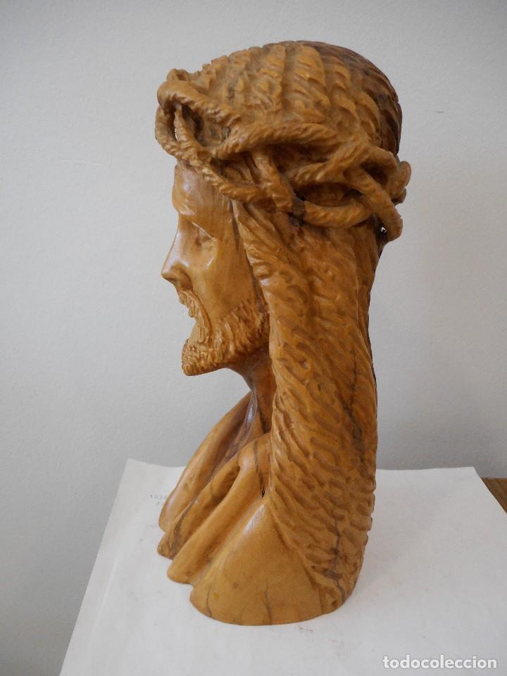 Antig&uuml;edades: Busto en madera de Jesucristo - Foto 2