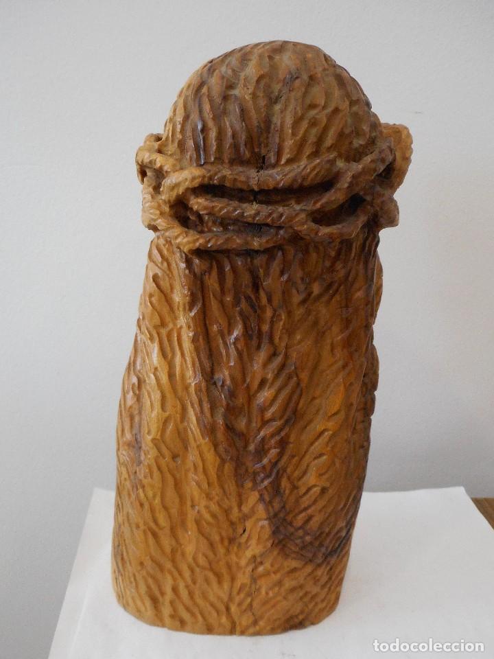 Antig&uuml;edades: Busto en madera de Jesucristo - Foto 3
