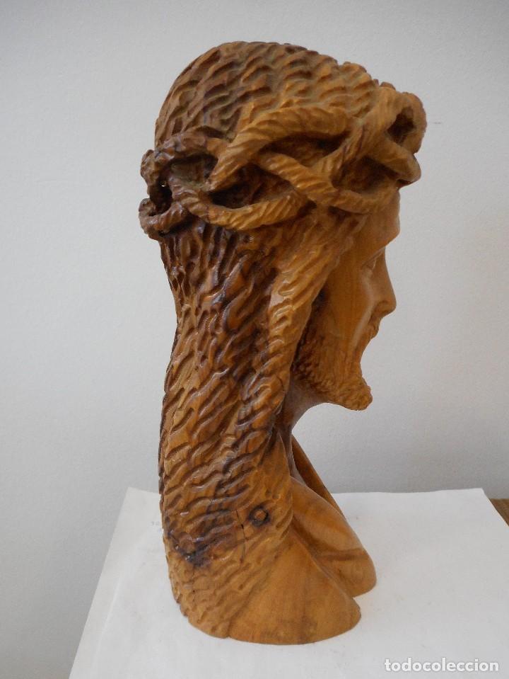 Antig&uuml;edades: Busto en madera de Jesucristo - Foto 4