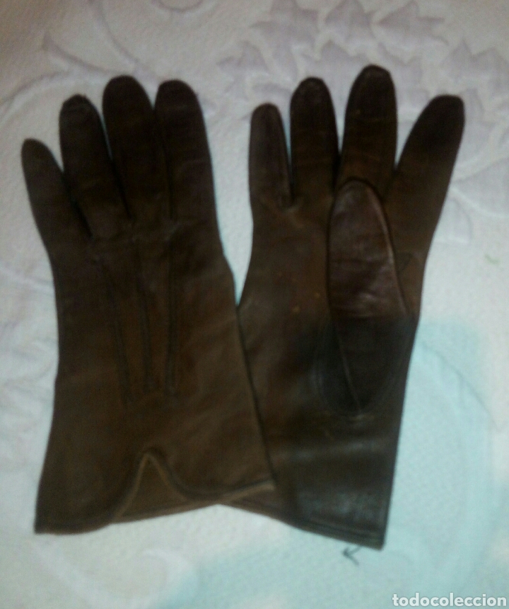 Antig&uuml;edades: Guantes piel - Foto 1