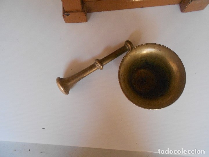 Antig&uuml;edades: mueble almirecero con almirez tiene 2 cajones - Foto 9
