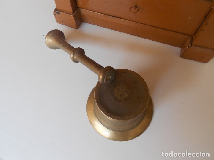 Antig&uuml;edades: mueble almirecero con almirez tiene 2 cajones - Foto 10