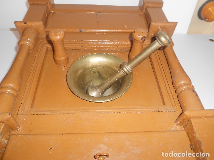 Antig&uuml;edades: mueble almirecero con almirez tiene 2 cajones - Foto 12