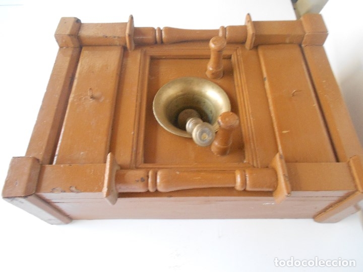 Antig&uuml;edades: mueble almirecero con almirez tiene 2 cajones - Foto 13