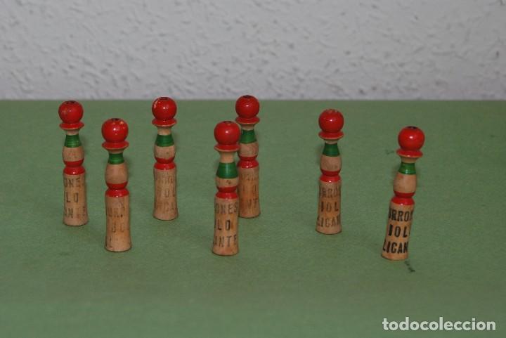 Antig&uuml;edades: PEQUE&Ntilde;OS BOLOS DE MADERA - PUBLICIDAD TURRONES BOLO - ALICANTE - PRIMERA MITAD S.XX