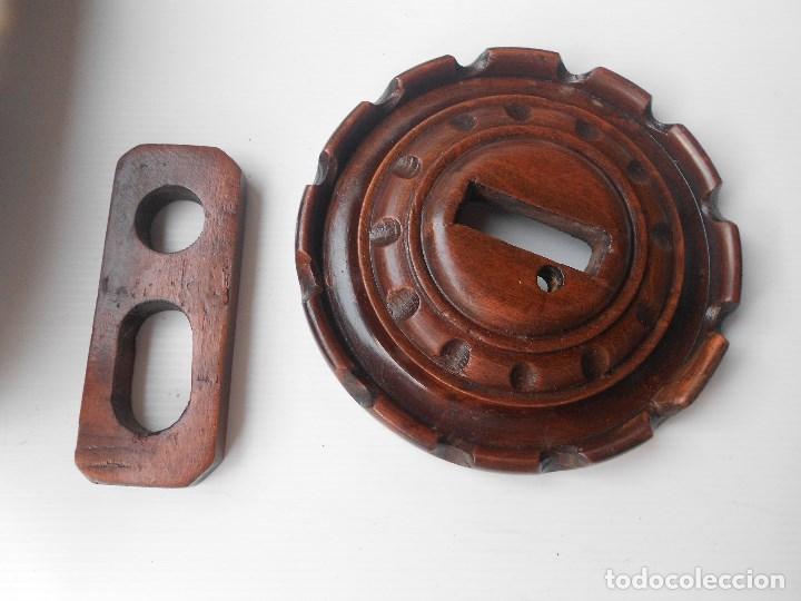 Antig&uuml;edades: lampara madera para cablear - Foto 2