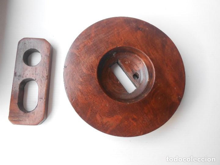 Antig&uuml;edades: lampara madera para cablear - Foto 3