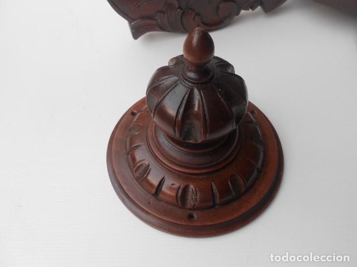 Antig&uuml;edades: lampara madera para cablear - Foto 4