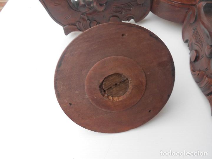 Antig&uuml;edades: lampara madera para cablear - Foto 5