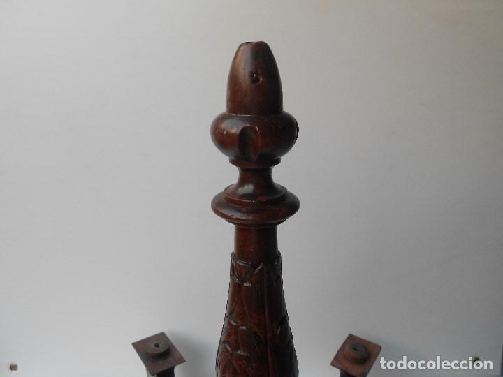 Antig&uuml;edades: lampara madera para cablear - Foto 7
